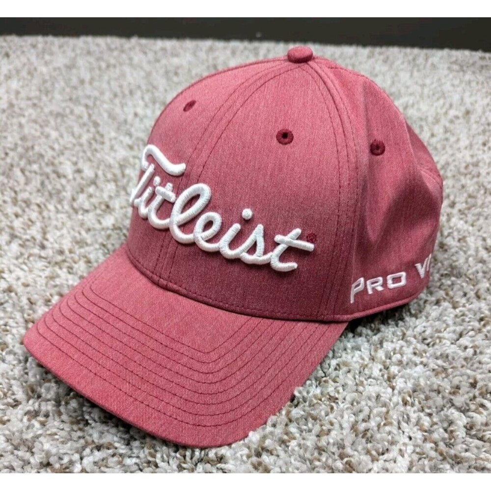Titleist Golf Hat FJ Footjoy Pro V1 Fitted Mens L/XL Red